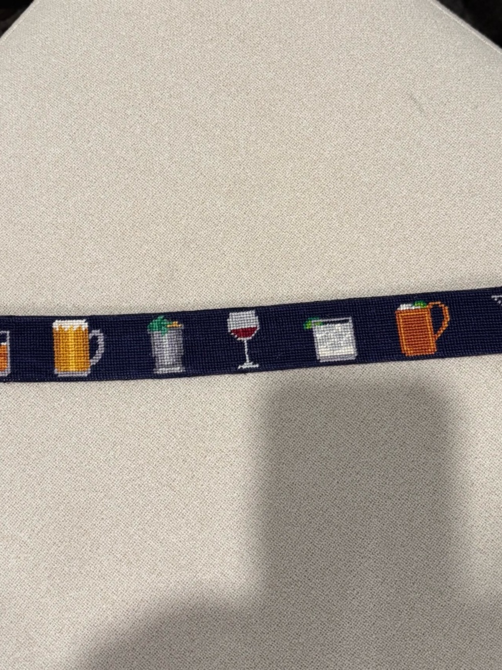 Smathers and Branson embroidered drink themed Men's belt